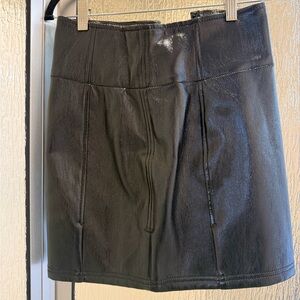 Black leather skirt